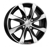 K&K Джемини 5.5x14 4*100 ET49 DIA56.6 Алмаз черный Литой
