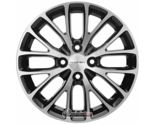 Khomen KHW 1506 6x15 4*100 ET40 DIA60.1 Black-FP Литой