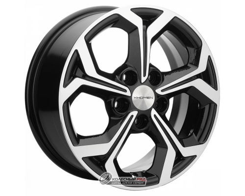 Khomen KHW 1606 6.5x16 5*108 ET50 DIA63.3 Black-FP Литой