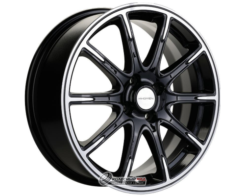 Khomen KHW 1707 6.5x17 4*100 ET43 DIA60.1 Black-FP Литой