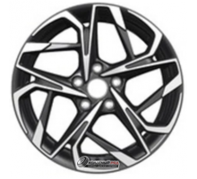 Khomen KHW 1716 7x17 5*108 ET45 DIA60.1 Black-FP Литой