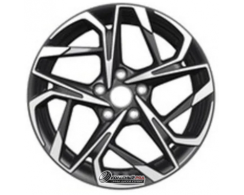 Khomen KHW 1716 7x17 5*108 ET45 DIA60.1 Black-FP Литой