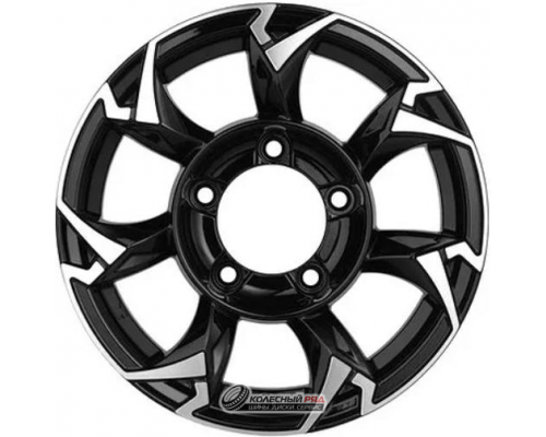 Khomen KHW 1505 5.5x15 5*139.7 ET5 DIA98.5 Black-FP Литой