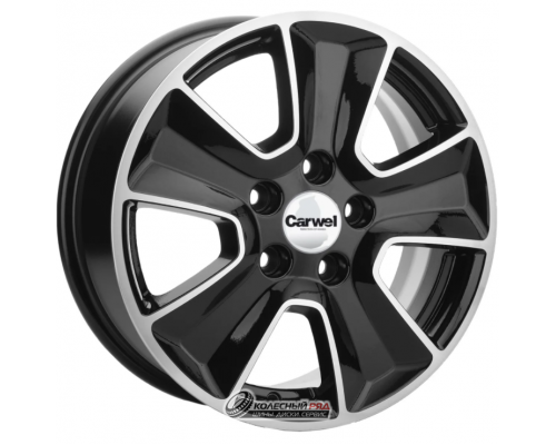 Khomen KHW 1601 6.5x16 5*114.3 ET45 DIA54.1 Black-FP Литой