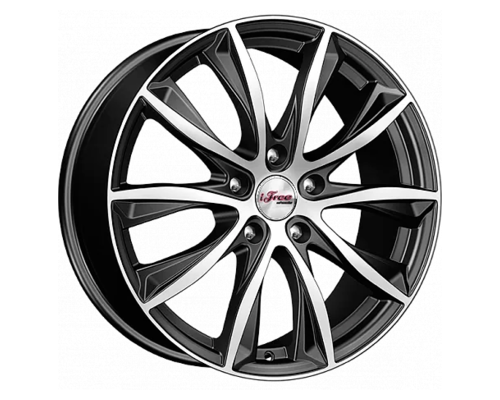 Купить диски iFree 7,5x18/5x105 ET38 D56,6 Каzантип (КС684М) Блэк Джек от производителя iFree в Казани Купить диски iFree 7,5x18/5x105 ET38 D56,6 Каzантип (КС684М) Блэк Джек от производителя iFree в Казани