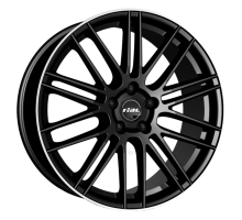 Rial 9,5x21/5x112 ET22 D66,5 KiboX Diamant black lip polished