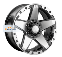 LS 8x17/6x139,7 ET25 D106,1 1284 BKF (конус, Колпак+лого)