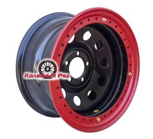 Off-Road Wheels 8x16/6x114,3 ET-19 D84 Jeep черный с бедлоком (красный)