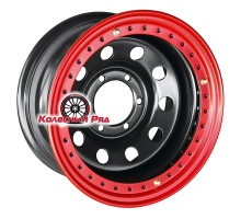 Off-Road Wheels 8x16/6x139,7 ET-19 D110 Тойота Ниссан с бедлоком (красный) черный