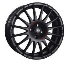 OZ 8x17/5x112 ET35 D75 Superturismo GT Matt Black + Red Lettering