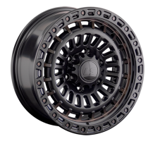 LS 9x18/6x139,7 ET20 D106,1 1348 BKS+BR (конус, Колпак+лого)