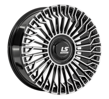 LS FlowForming 9x22/6x139,7 ET45 D95,1 RC99 BKF (конус, Колпак+лого)