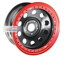 Off-Road Wheels 8x16/5x150 ET-14 D113 Тойота Ленд Крузер 100/105 Черный с бедлоком (красный)
