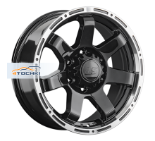 LS 7,5x17/6x139,7 ET25 D106,1 1289 BKL (конус, Колпак+лого)