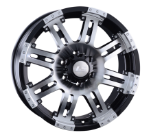 LS 9x18/6x139,7 ET25 D106,1 954 BKF (конус, Колпак+лого)