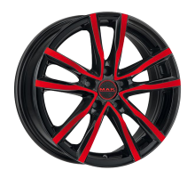 MAK 7x17/5x114,3 ET40 D76 Milano Black Red Face